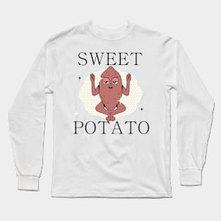 Hand Drawn Sweet Potato Fun Long Sleeve T-Shirt